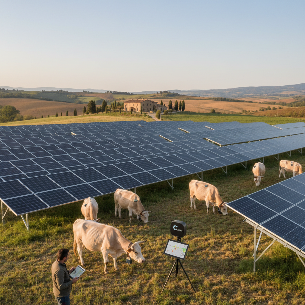 Agrivoltaico e Pascolo Smart: La Piattaforma CattleTracker per l'Allevamento Bovina