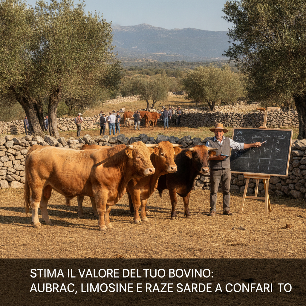 Aubrac, Limousine in Sardegna e razze da carne più pagate: come stimare il valore reale del tuo bovino oggi
