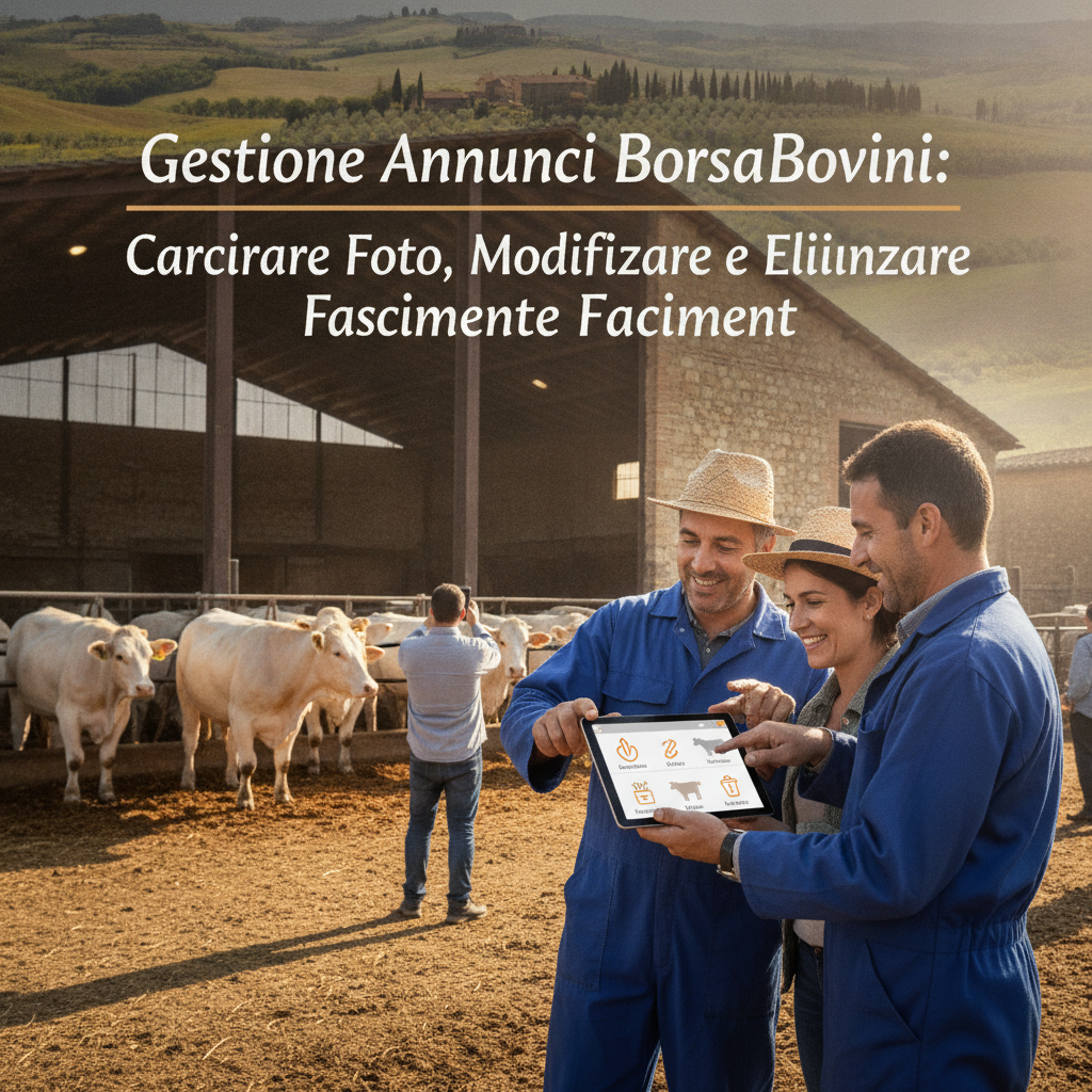 Gestione Annunci BorsaBovini: Caricare Foto, Modificare e Eliminare Facilmente