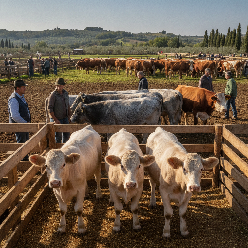 Giugno 2026: Stima il Valore Reale dei Tuoi Bovini da Carne (Vitelli Charolaise, Manze Belghe, Vacche Incrocio)