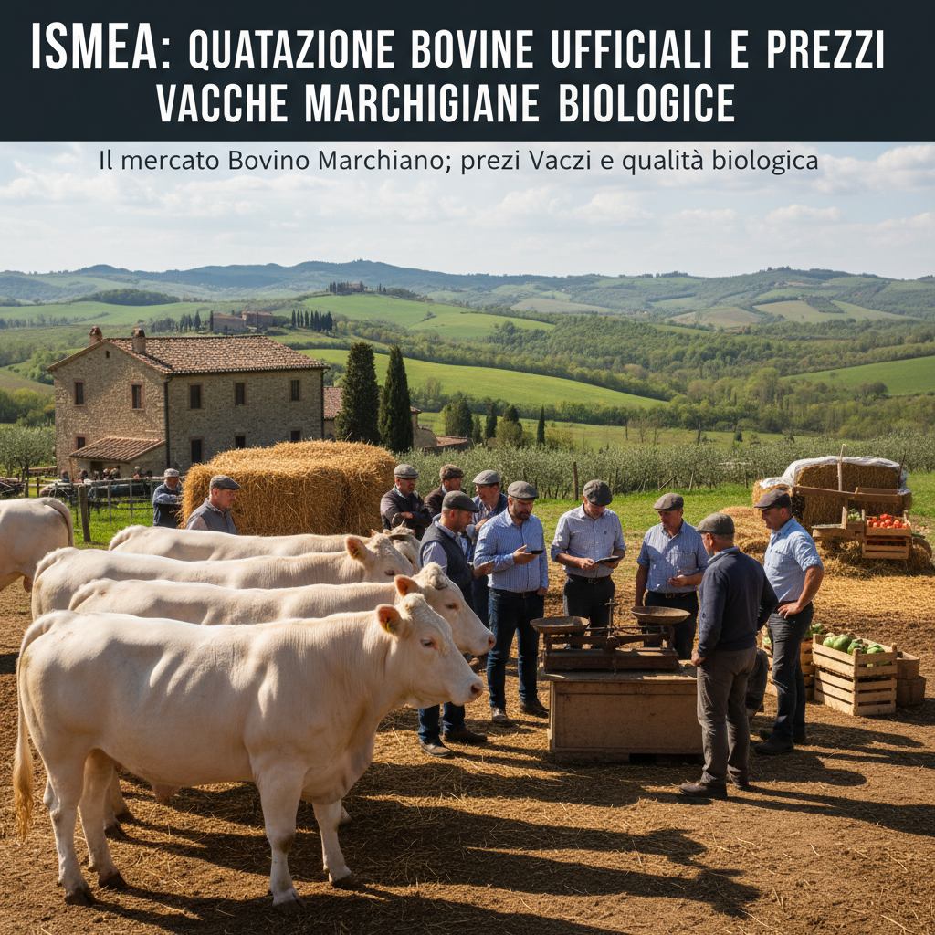 ISMEA: Quotazioni Bovine Ufficiali e Prezzi Vacche Marchigiane Biologiche