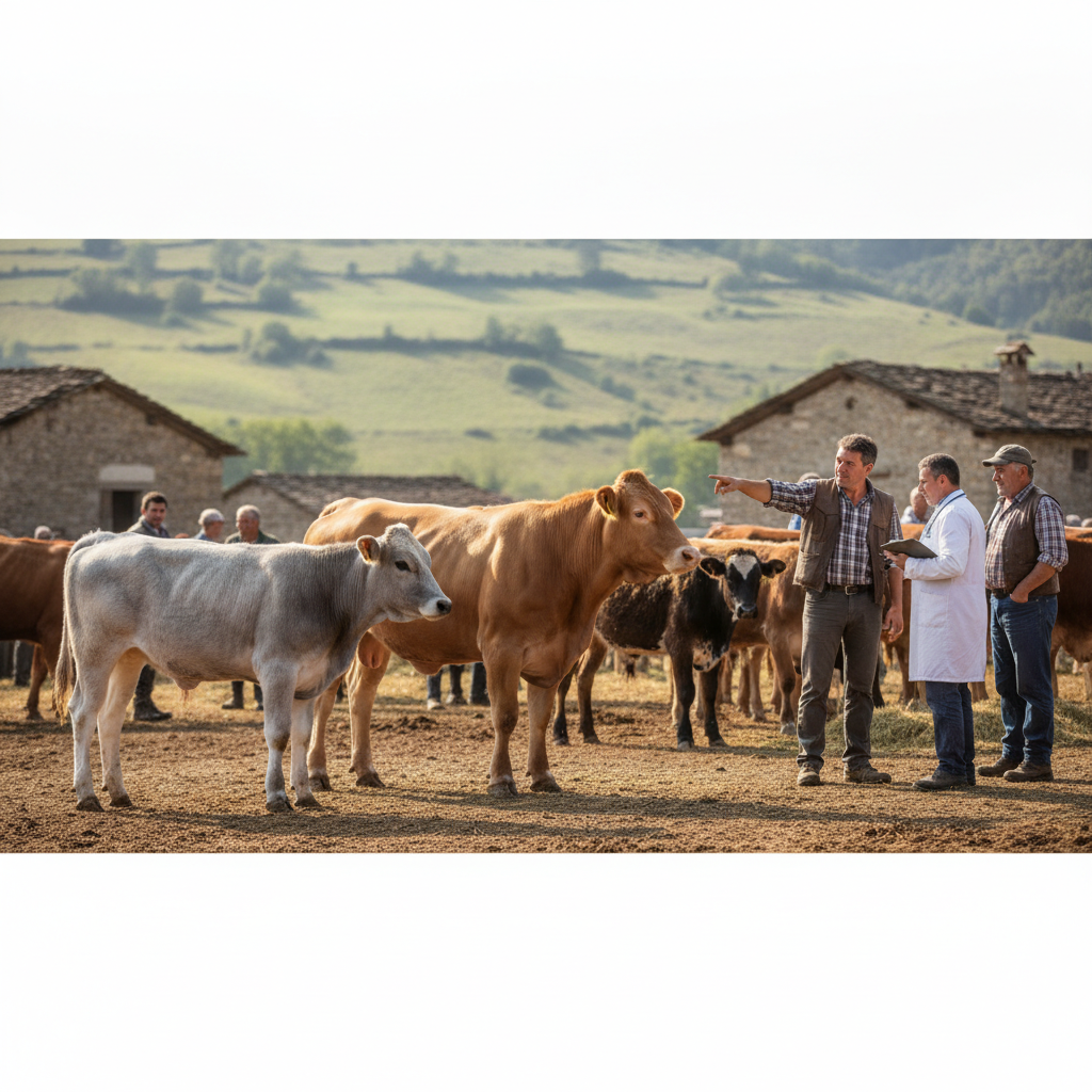Manze e Vitelli Incrocio: Valutare Limousine-Bruna, Belga Italiana e Meticci di montagna
