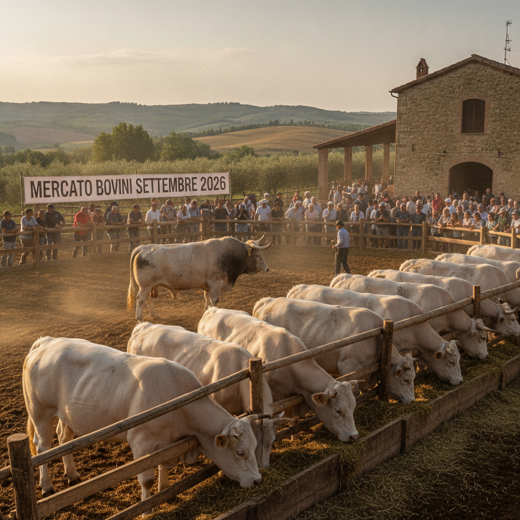 Mercato Bovini Settembre 2026: Vacche, Vitelloni e Tori in Forte Rialzo. È il Momento di Vendere?