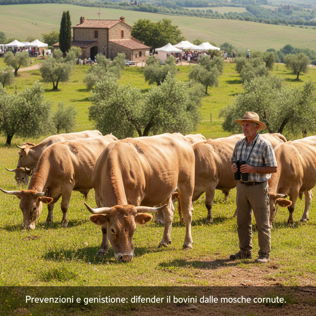 Mosche delle Corna sui Bovini al Pascolo: Guida alla Prevenzione e Gestione Efficace