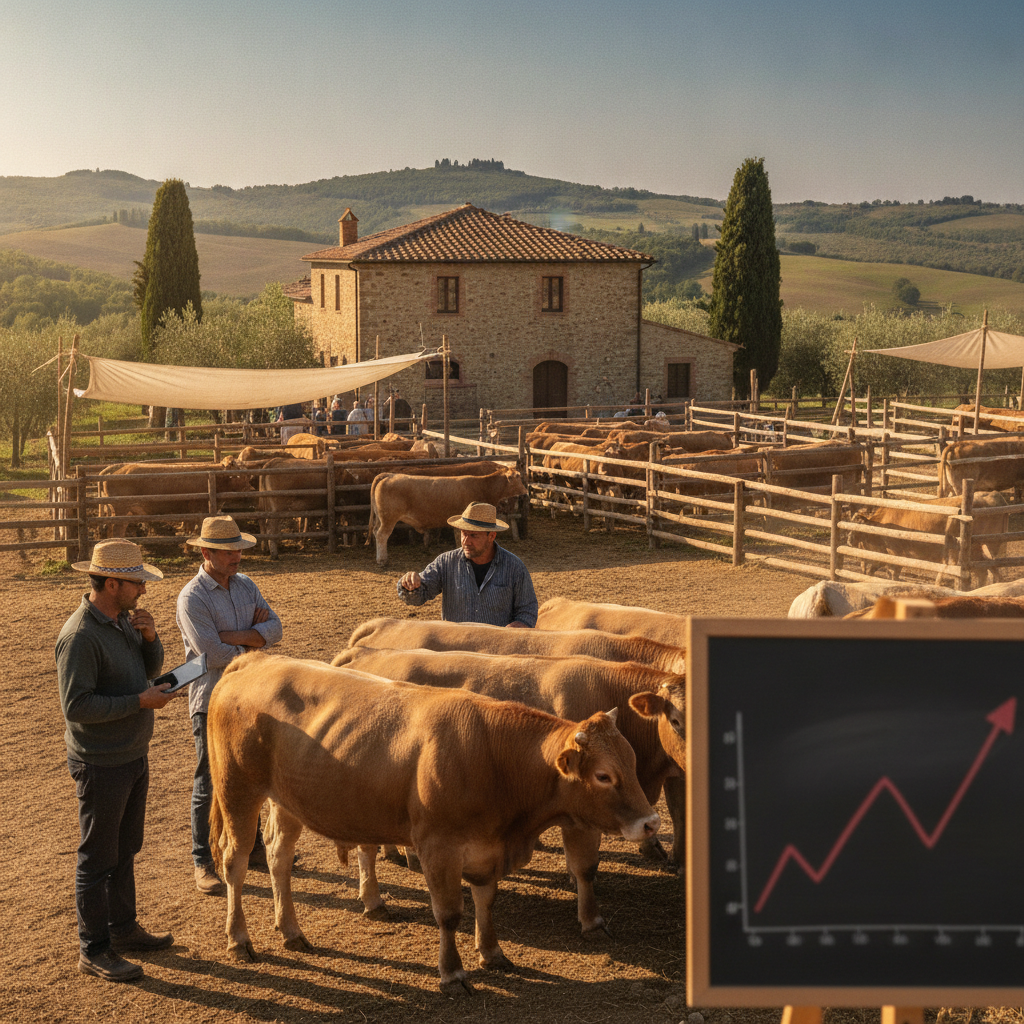 Previsioni Mercato Bovini Agosto 2026: Vitelloni +20%, conviene comprare o vendere?