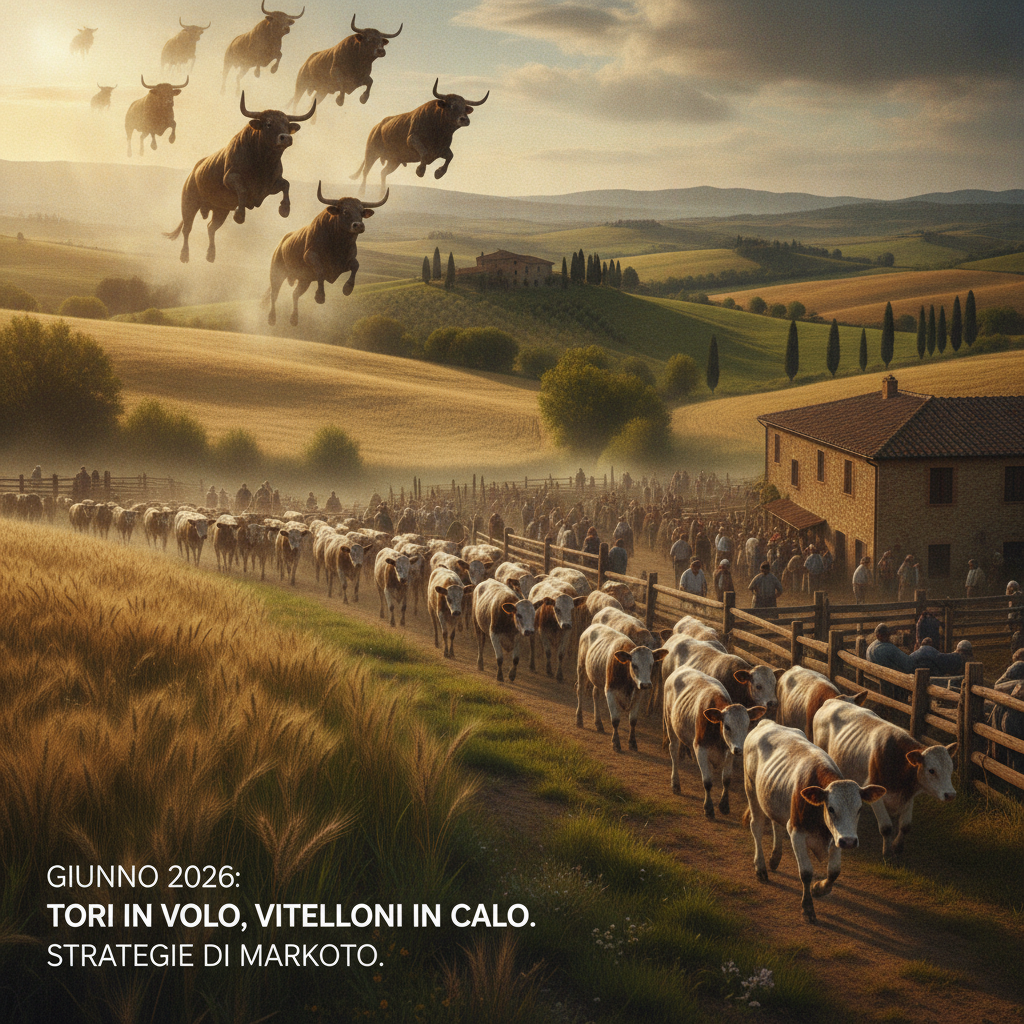 Prezzi Bovini Giugno 2026: Tori in Volo, Vitelloni in Calo. Strategie di Vendita per i Tuoi Capi