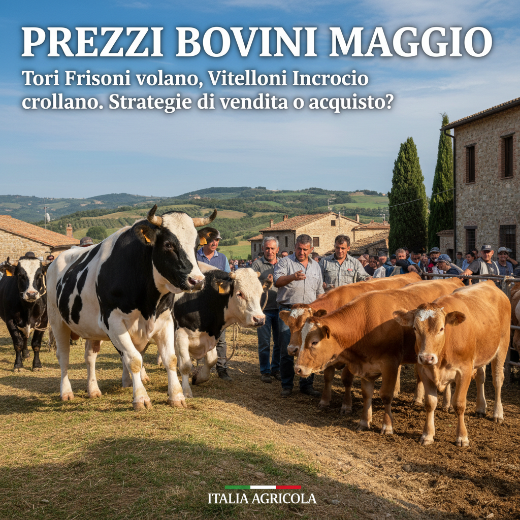 Prezzi Bovini Maggio: Tori Frisoni volano, Vitelloni Incrocio crollano. Strategie di vendita o acquisto?