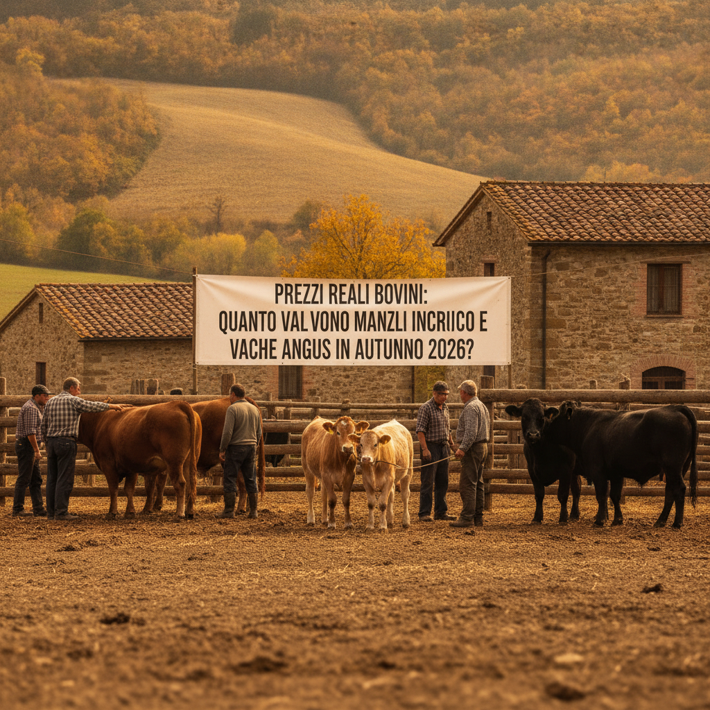 Prezzi Reali Bovini: Quanto Valgono Manze Meticce, Vitelli Incrocio e Vacche Angus in Autunno 2026?