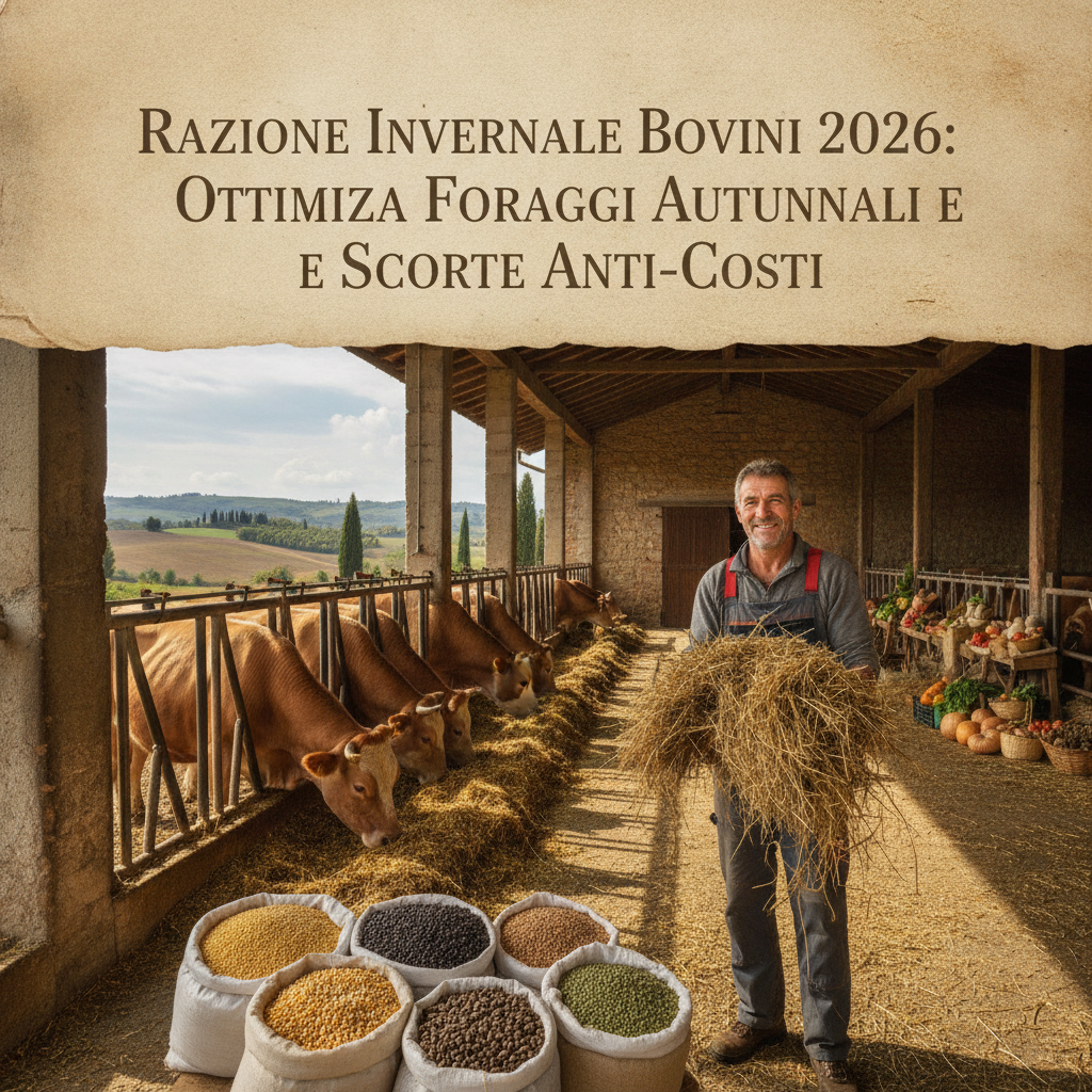 Razione Invernale Bovini 2026: Ottimizza Foraggi Autunnali e Scorte Anti-Costi