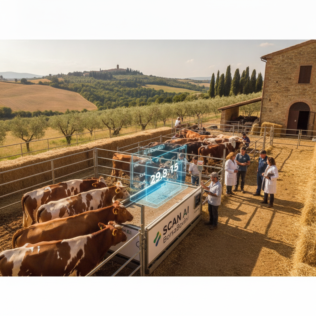 Scan AI BorsaBovini: Come Valutare il Peso Vivo dei tuoi Bovini (anche Incroci) per Massimizzare il Prezzo di Vendita
