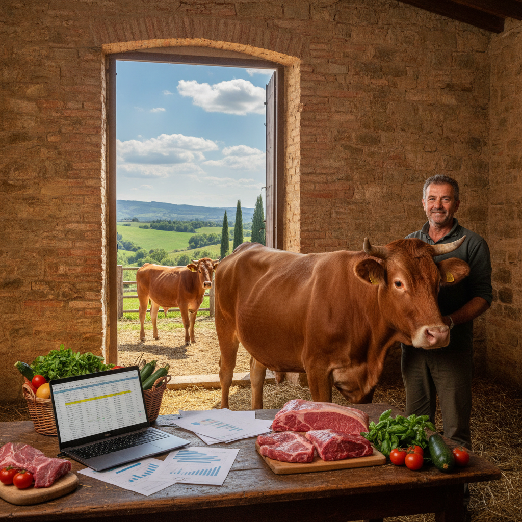 Scottona 550 kg e Vitellone Biologico: come calcolare il prezzo reale e il premio con Excel