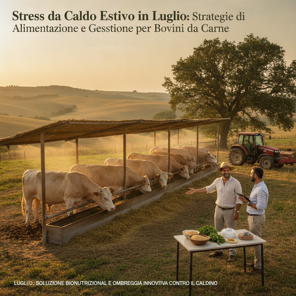 Stress da Caldo Estivo in Luglio: Strategie di Alimentazione e Gestione per Bovini da Carne