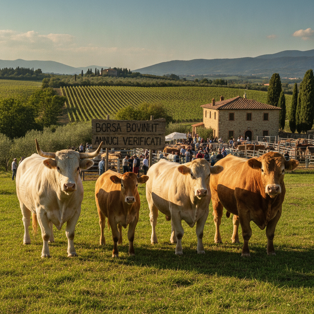 Trova il Bovino Perfetto: Chianina, Jersey, Blonde e Charolaise su BorsaBovini.it (Annunci Verificati)