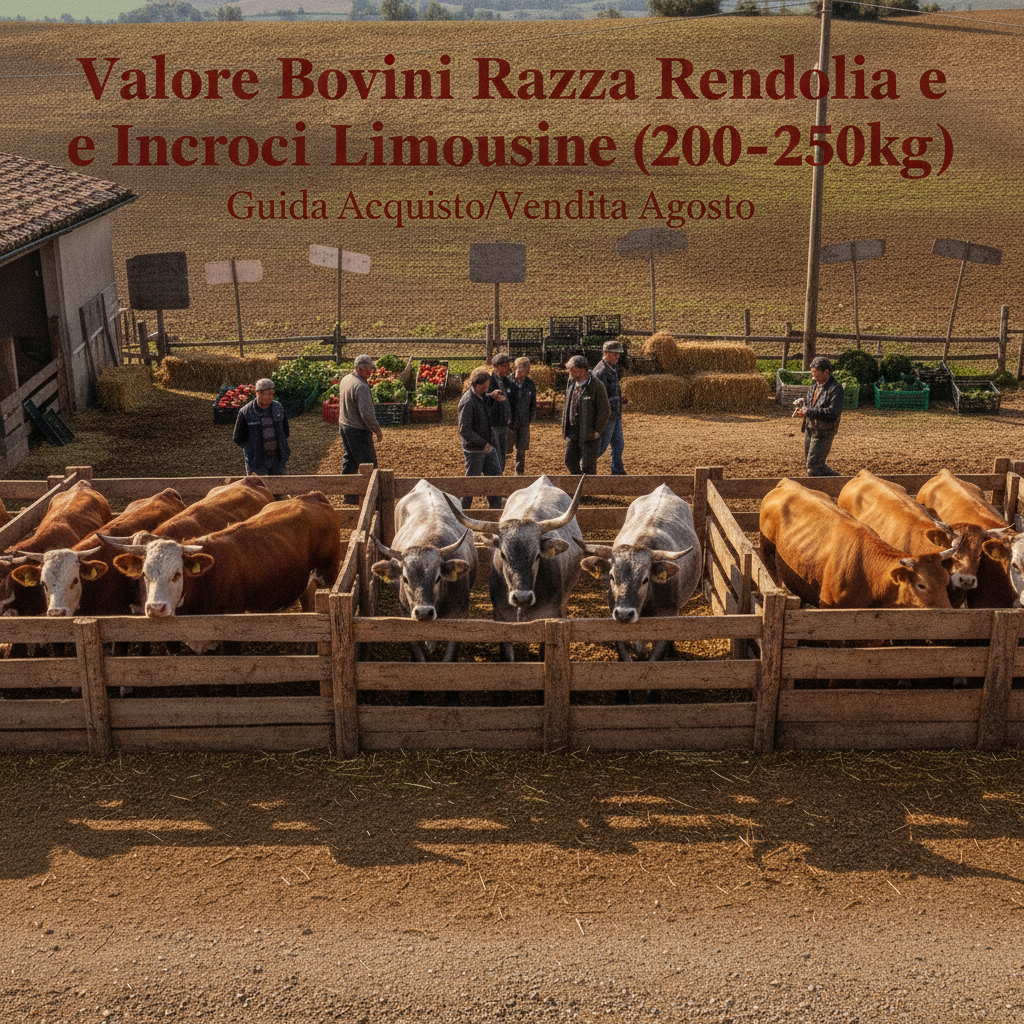 Valore Bovini Razza Rendena, Podolica e Incroci Limousine (200-250kg): Guida Acquisto/Vendita Agosto